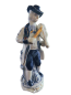 Preview: Porzellanfigur "Junge mit Geige" - Handbemalt in Kobaltblau und Gold