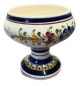 Preview: Handbemalte Keramikschale auf Fuß – Wechsler Tirolkeramik, Schwaz (Austria), ca. 1970er