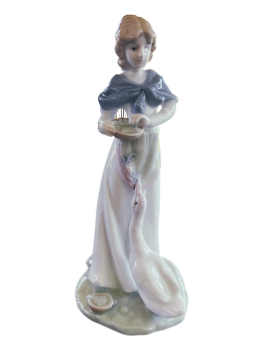 Mädchen mit Gans – Porzellanfigur von DRACHE