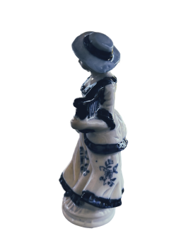 Porzellanfigur „Dame mit Lyra“ – Drache Design, handgemalt