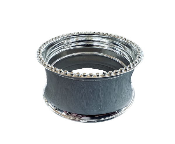 Versilberte Serviettenringe mit Perlrand – 5er Set